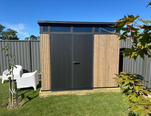 Customer photo review of Venetian Shed 9x7 Brown 2.79m x 2.16m - Signature Collection