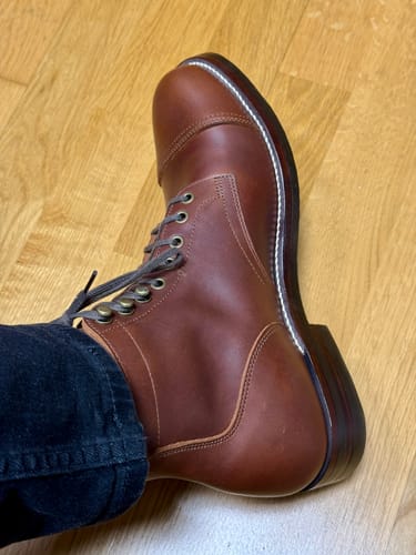 Customer photo review of CapToe Service Boot -luosjiet®boots - Brown Full Grain oiled Cowhide