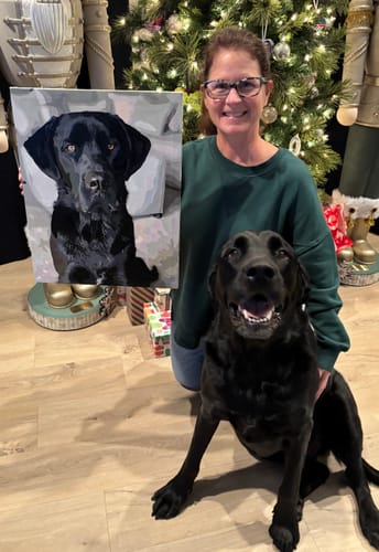 Customer photo review of YOUR PHOTO AS PAINT BY NUMBERS (FRAMED OR UNFRAMED OPTION)