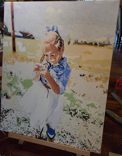Customer photo review of Custom Portrait Paint By Numbers