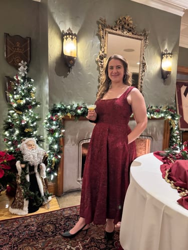 Customer photo review of Adore A-Line Dress by Bariano - RENTAL