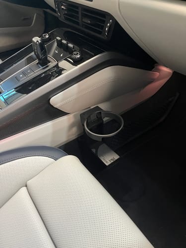 Customer photo review of The Flip Porsche 992 Cup Holder