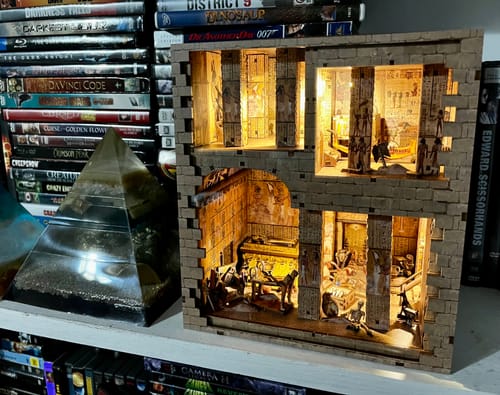 Customer photo review of Egyptian Pharaoh's Tomb DIY Book Nook Kit