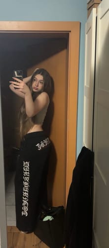 Customer photo review of Omirad Gothic Wave-Hem Sweatpants