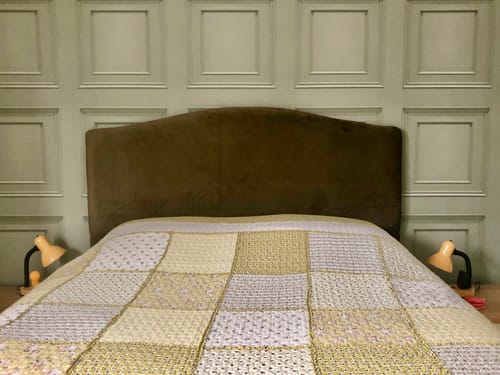 Customer photo review of Elgar Simple Upholstered Floor-Standing Headboard