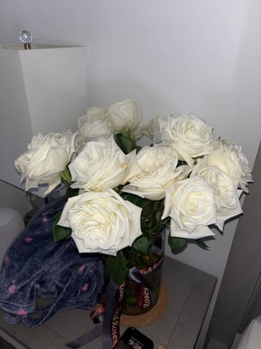 Customer photo review of White Rose Bouquet