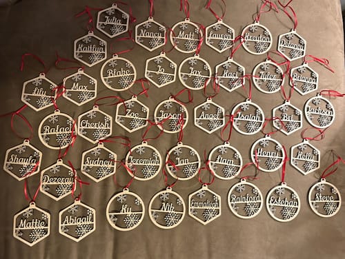 Customer photo review of Personalized Christmas Ornaments