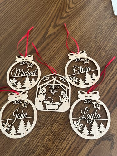 Customer photo review of Nativity Ornament