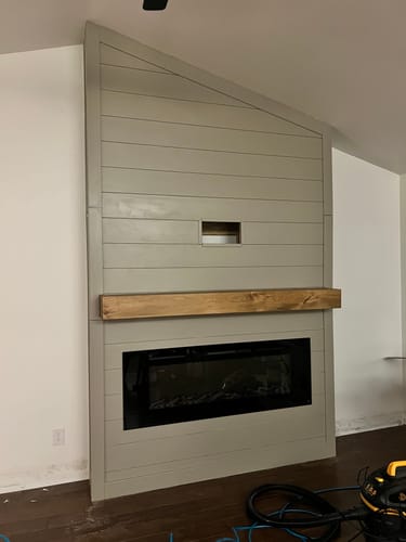 Customer photo review of Rustic Mantels