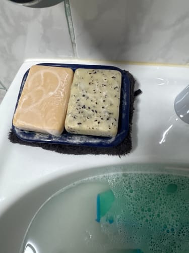 Customer photo review of Activated Charcoal Tea Tree Soap, for all skin types, including itchy and acne-prone skin, vegan, 100% natural