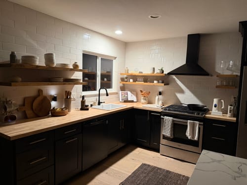 Customer photo review of Rustic Floating Shelves