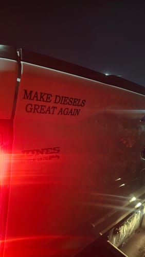 Customer photo review of MAKE DIESELS GREAT AGAIN DECAL