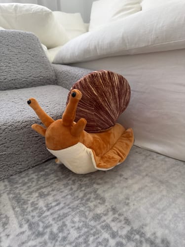 Customer photo review of Lifelike Snail Plush Toy – Adorable, Soft, and Perfect for Nature Enthusiasts