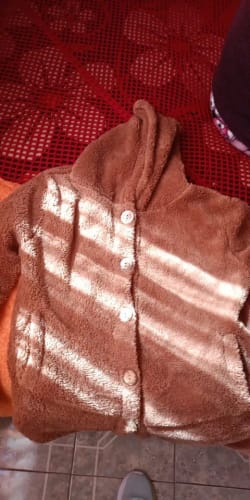 Customer photo review of Fashion Trend Autumn and Winter Press-pleated Printed Turn-collar Long-sleeved Shirt Two-piece Furry Coat