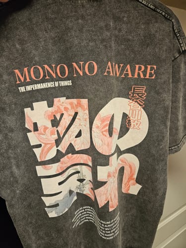 Customer photo review of Mono No Aware | OVERSIZED TEE | Washed Black