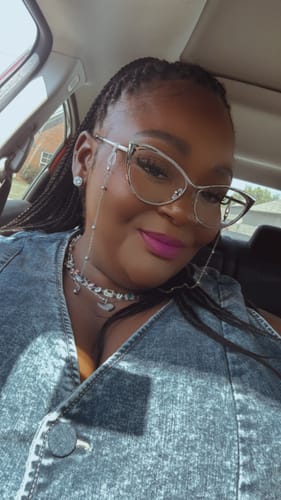 Customer photo review of Solstice Gemstone Necklace Gold