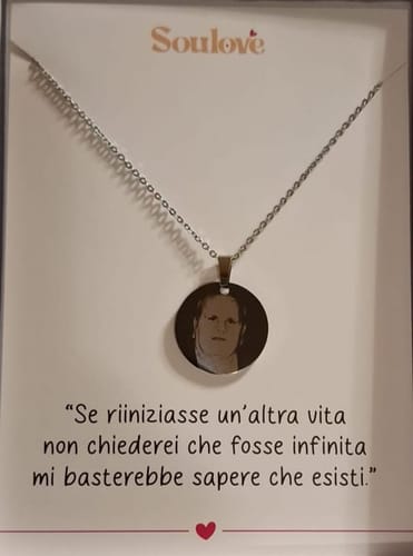 Customer photo review of Collana Cerchio Con Foto Personalizzata