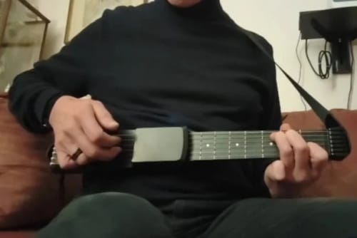 Customer photo review of 7-Fret Smart Electric Guitar – Silent Practice, Smart Learning, Total Freedom