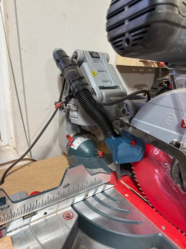 Customer photo review of Bosch Axial Glide Miter Saw Dust Chute (Gen II)