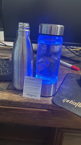 Customer photo review of Hypro® Waterstofwaterfles | Nu met gratis roestvrijstalen waterfles