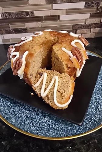 Customer photo review of Cousin T's Banana Caramel Gourmet Pancake Mix (2 Pack)