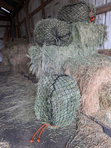 Customer photo review of Hay Chix® Half Bale Net