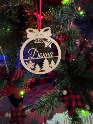 Customer photo review of Personalized Christmas Ornaments