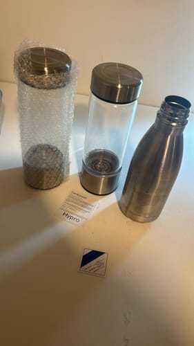 Customer photo review of Hypro® Waterstofwaterfles | Nu met gratis roestvrijstalen waterfles