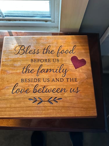 Customer photo review of Heart Inlay Acrylic Router Template - 5 Heart Sizes