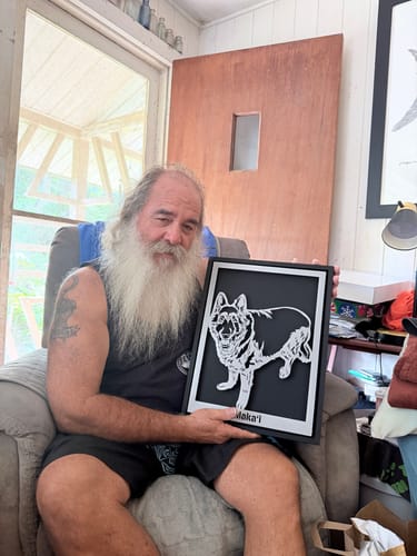 Customer photo review of Custom Pet Metal Portrait