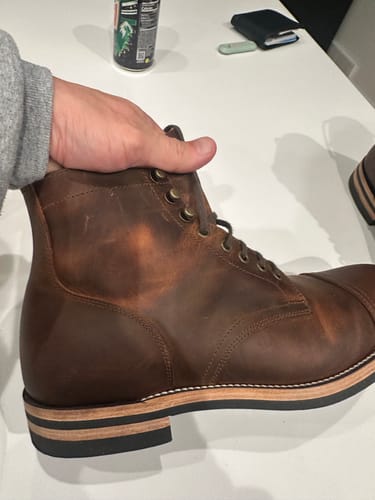 Customer photo review of CapToe Service Boot -luosjiet®boots - Red Brown Crazy Horse Cowhide