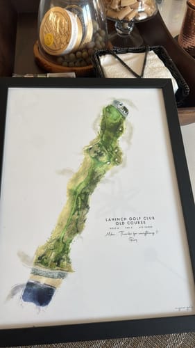 Customer photo review of Custom Golf Artwork – Personalised Print of Any Golf Course and Hole