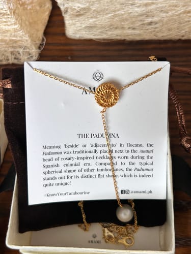 Customer photo review of The Padumna Pearl Tambourine Necklace