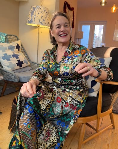 Customer photo review of Maxi Shirt Dress / "Animal Folk Story"