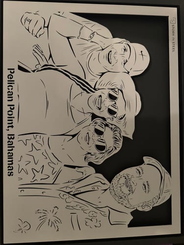Customer photo review of Custom Metal Portrait
