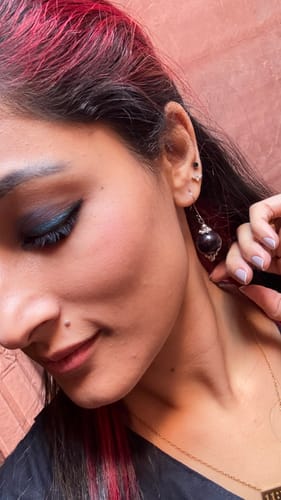 Customer photo review of Hera Flower Studs