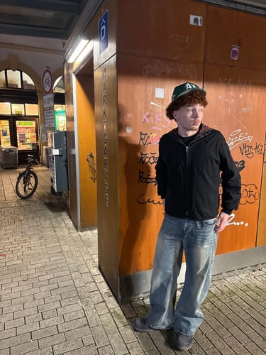 Customer photo review of Omirad Washed Wide-Leg Denim Pants