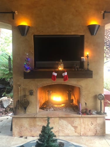Customer photo review of Rustic Mantels