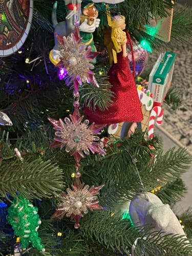 Customer photo review of Kurt Adler Dangle Snowflake Ornament