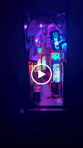 Customer video review of Neo Ramen MiniAlley – A Cyberpunk DIY Diorama Booknook