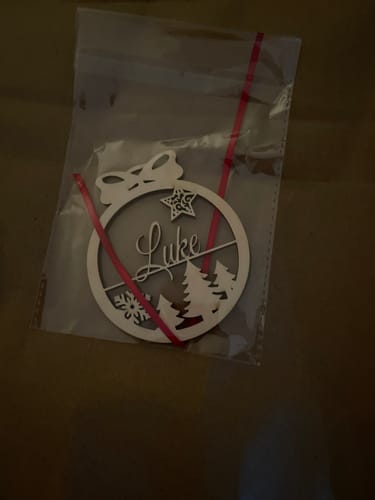 Customer photo review of Personalized Christmas Ornaments