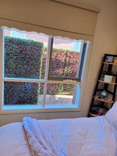 Customer photo review of Luxury Flowering Pink Vertical Garden / Green Wall UV Resistant 1m X 1m