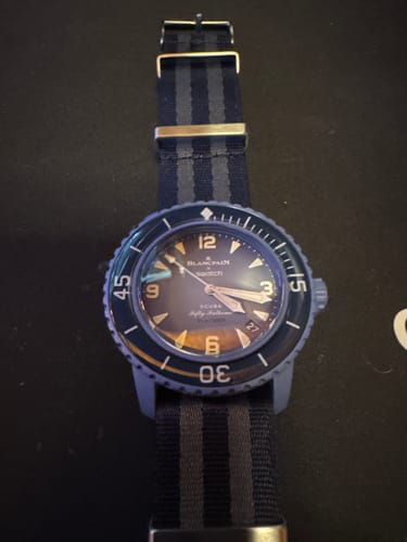 Customer photo review of Blue Bond Nylon Watch Strap