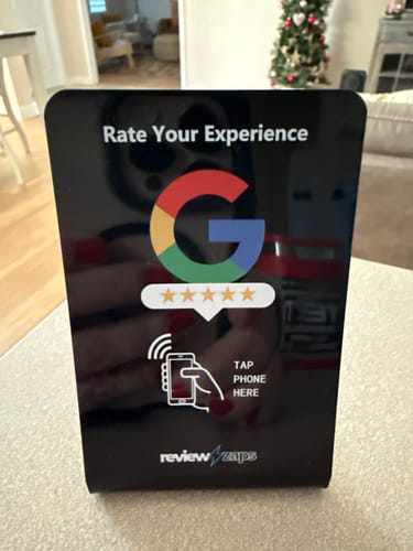 Customer photo review of Zappy Google Review Stand