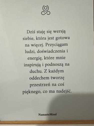 Recenzja produktu Karty Afirmacyjne ze zdjęciem od klienta