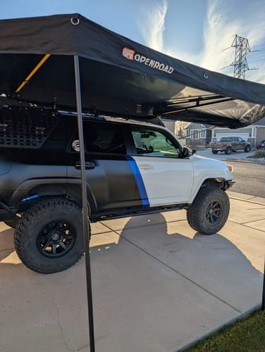 Customer photo review of OPENROAD 180 Free Standing Awning