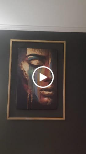 Customer video review of Golden Radiant Abstract Face