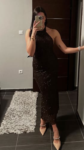 Customer photo review of Φόρεμα halter με έξω πλάτη