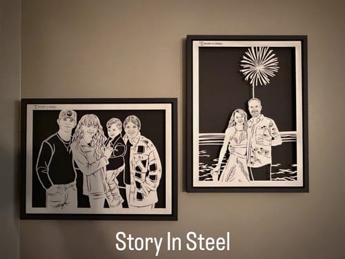 Customer photo review of Custom Metal Portrait