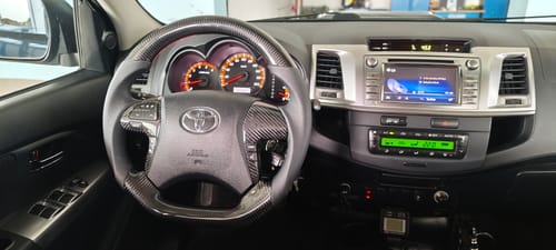 Customer photo review of Classic Carbon with Perforated Leather Sides Steering Wheel to suit Toyota Hilux N70 Facelift (06/2011-04/2015)